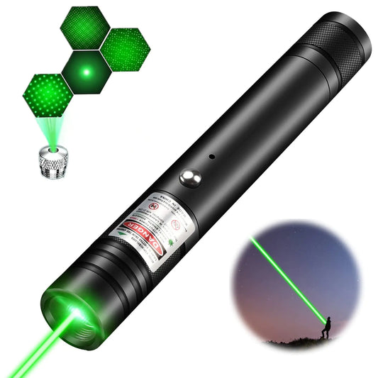 FUIIKEEM Flashlight with Green Laser Pointer Rechargeable Laser Pointer High Power for TV/LED/LCD Screens Presentation Office Outdoor Uses Adventure Professional Business Gifts